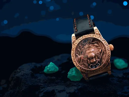 ROAR LION WATCH (ROSE GOLD)